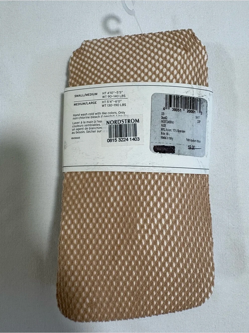 Nordstrom Nude Fishnet Tights